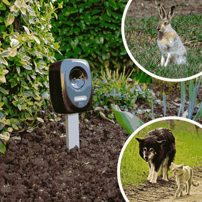 AOSION Outdoor Flashing Battery Powered Cat Dog Repeller Scare Birds From Garden Deter Dogs Peeing