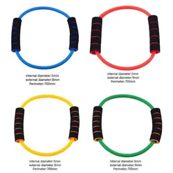 Fitness Wholeselling Training Power Gym Exercise Elastic Ankle Straps Single One Shape Custom logo Latex Tube Resistance Bands