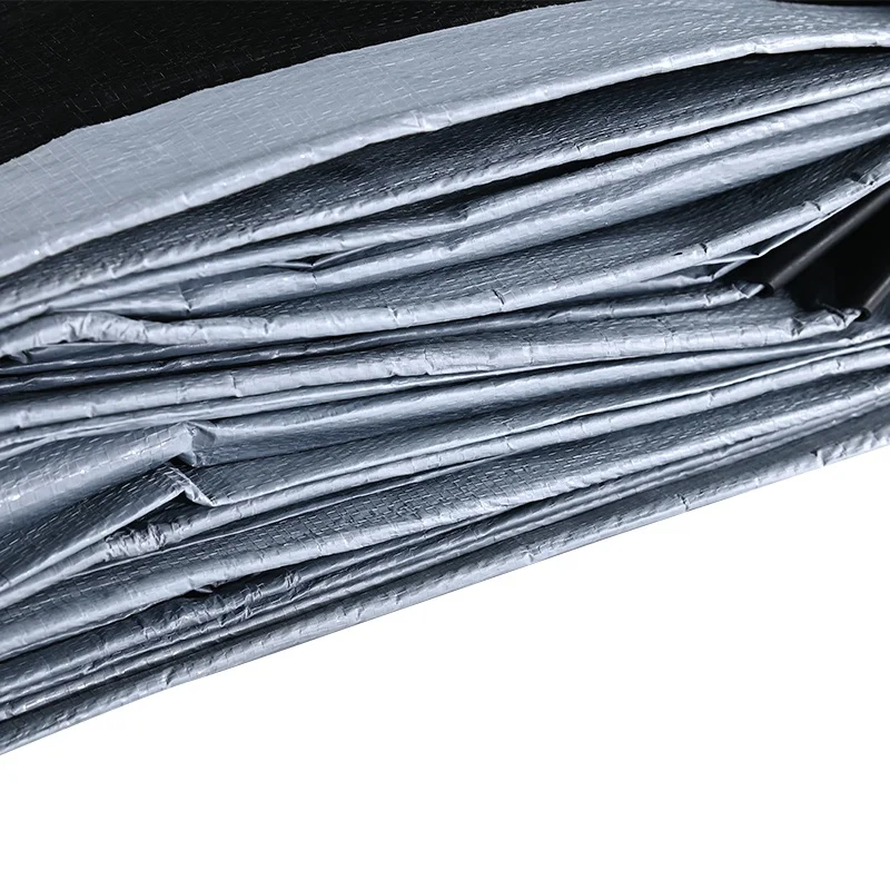 Waterproof Orange Blue Poly Tarpaulin / PE Tarps Car Plastic Sheet