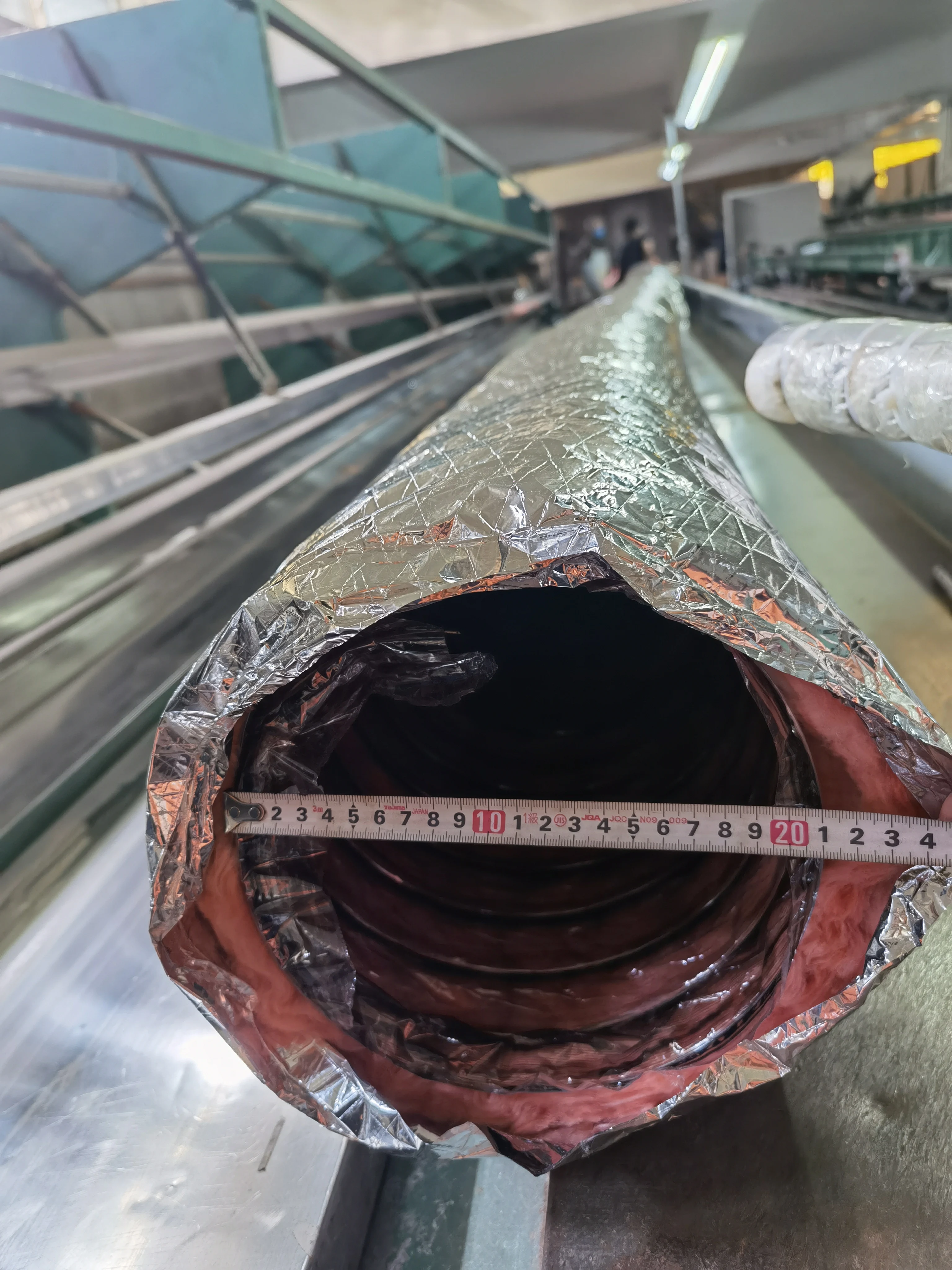R6 R8 aluminum foil flexible duct for HVAC Insulated duct with Heat Resistance 1 YEAR  Online Technical Support