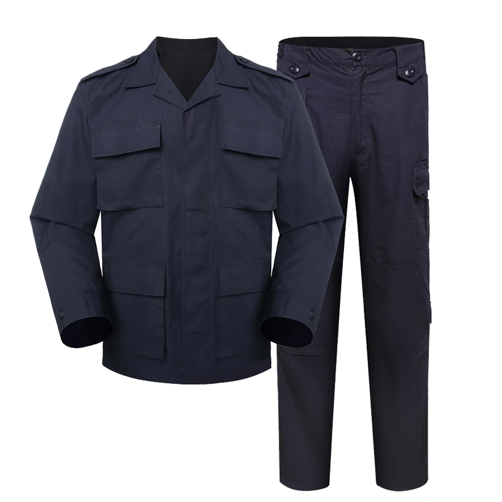 XINXING BD06 Security Guard Uniforms BDU Men Ripstop Combat Dress Dark Blue Tactical Uniform