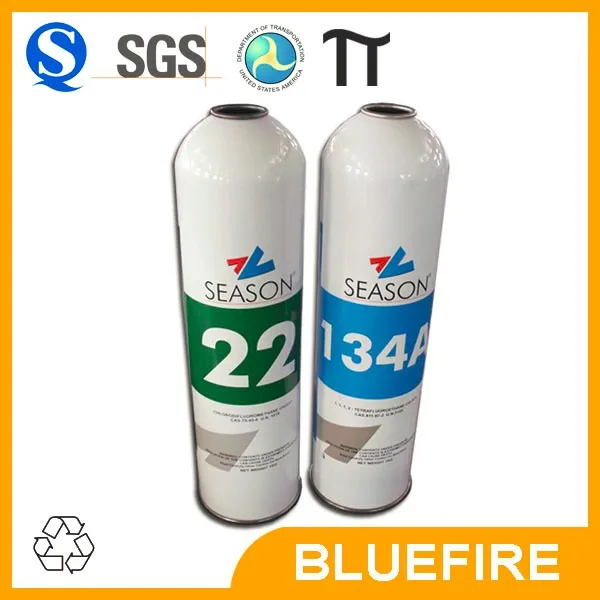 Refrigerant gas, R22 refrigerant gas empty can for car AC