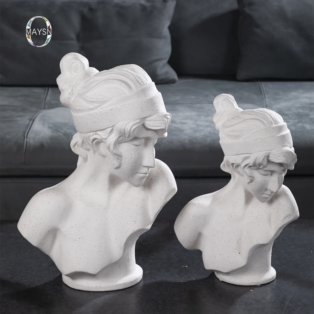 OMAYSN Wholesale Sculpture Art High-end Handicraft Showroom Luxury White Ceramic Ornament for home decor modern