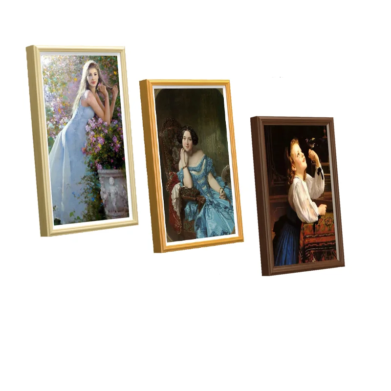 Hot Sale 43inch Digital Signage Displays LCD Exhibition Wooden Digital Frame Smart Digital Photo Frame