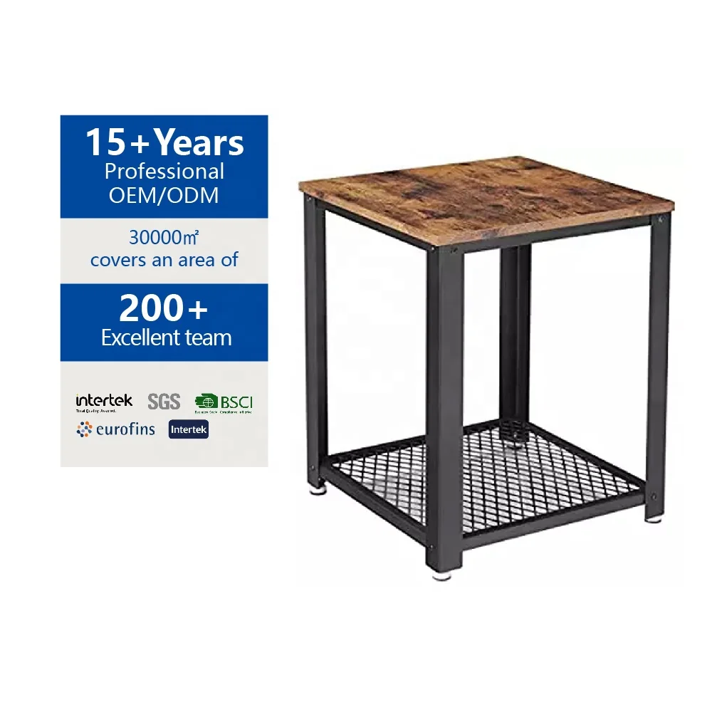 Modern Style Bedroom Furniture Metal Frame Side Table Bedside Table Nightstand Black Hotel Bedside Table
