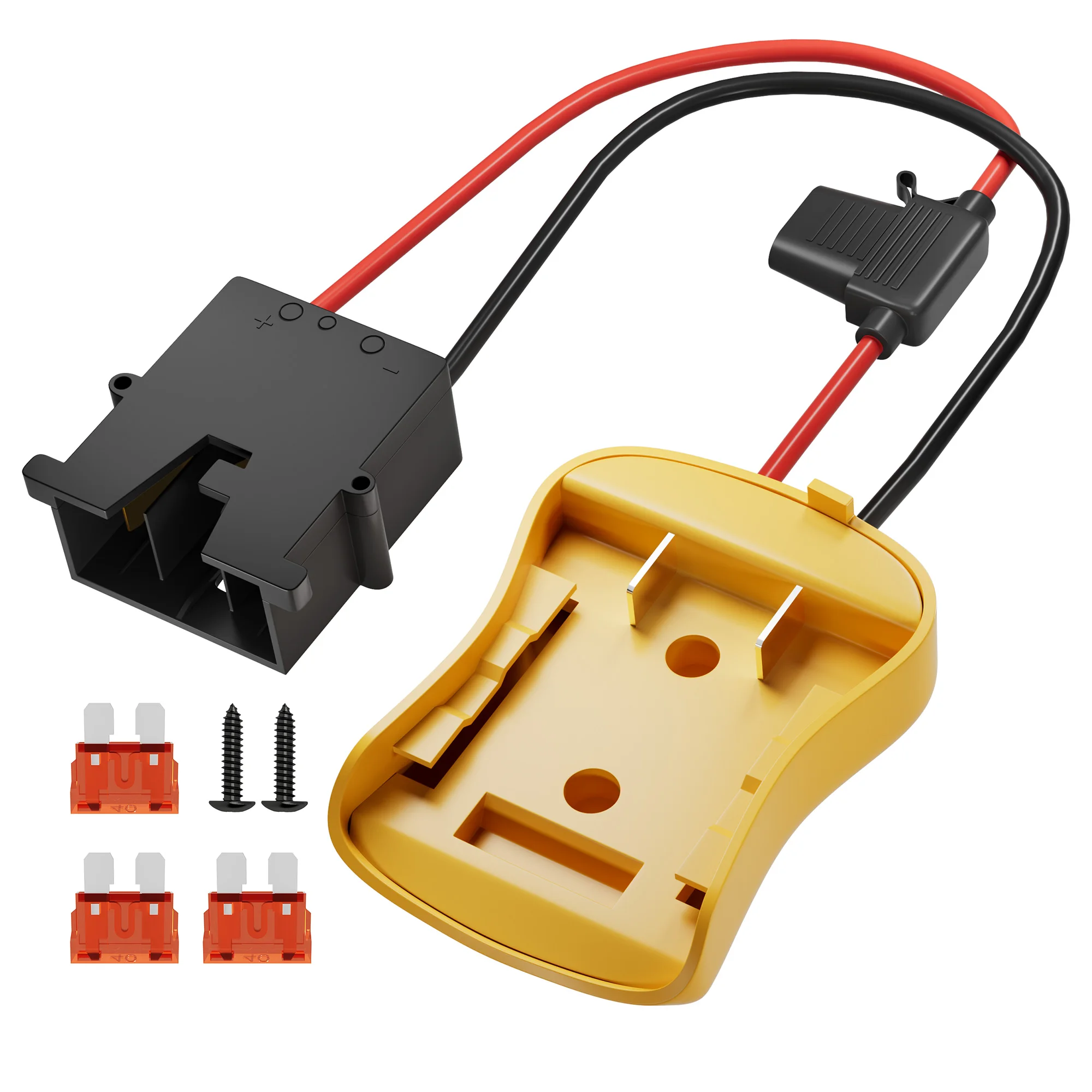 Power Wheels DIY Toy Adapter 20V Battery Adapter with Wire Harness 3*40A Fuse and Fuse Holder Power Tool Accessories