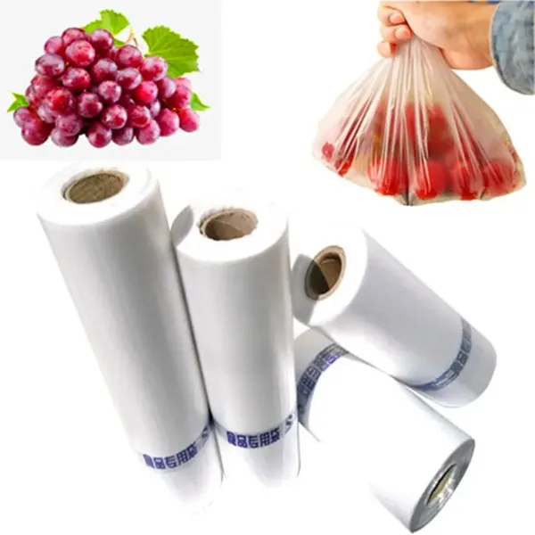 Packing in Vegetable and Fruits Storage Packaging Food Plastic Bag Roll Supermarket Produce Bags On Roll for Food Industry