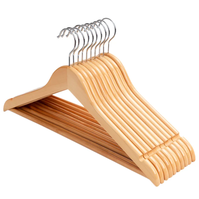 High Quality Bedroom Clothes Hanger Adult Children Wooden Hanger for Clothes percha de madera