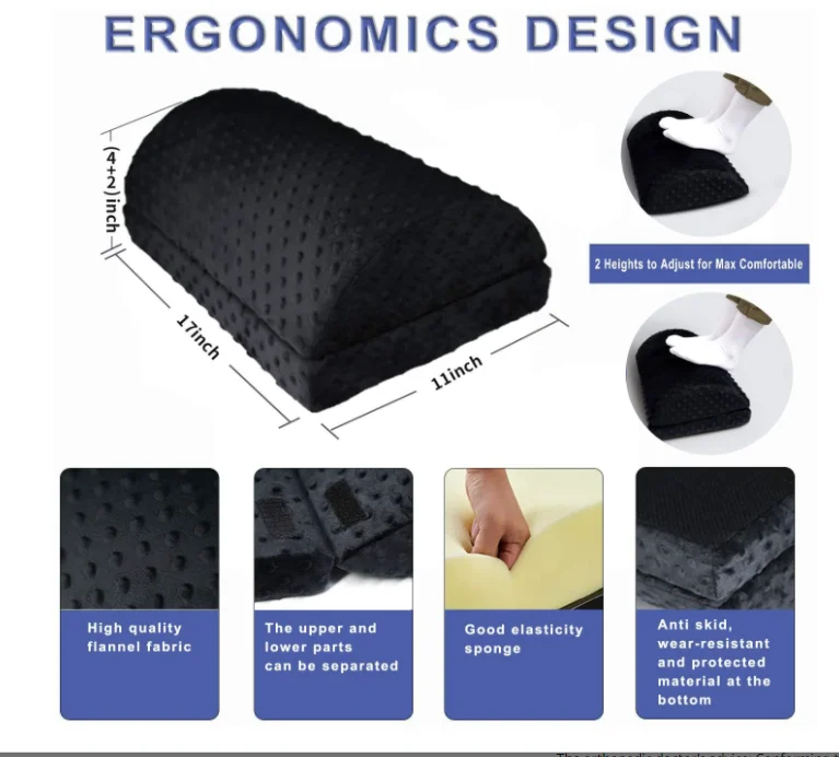 Office Support Foot Rest Under Desk Foot Stool Pregnant Foot Rest Pillow Adjustable Pedal Footrest Pillow Under The Table