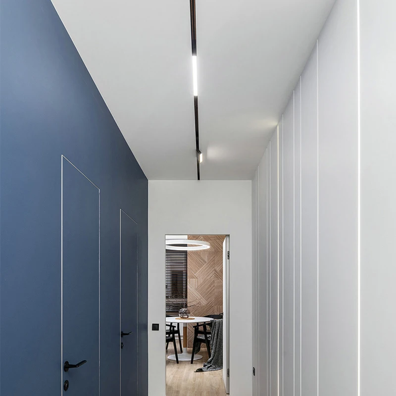 Enideng Aluminum 48V LED Linear Rail Magnetic Track System light 10W 16W for Indoor lighting