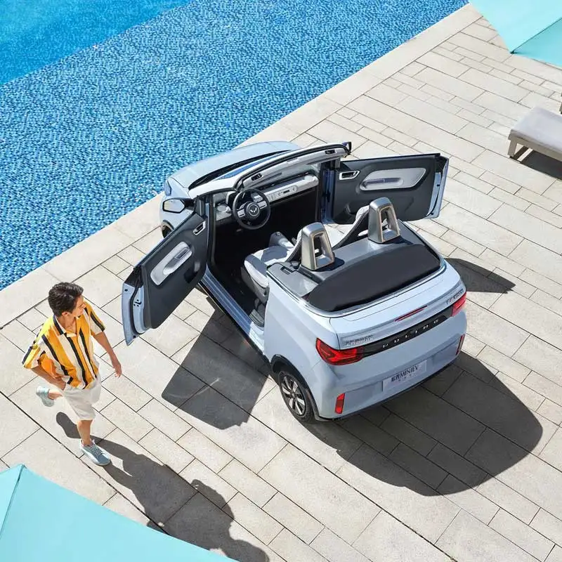 Wuling Mini EV Кабриолет 30 кВт 280 км двойное сиденье 2022 новый китайский электромобиль для взрослых кабриолет