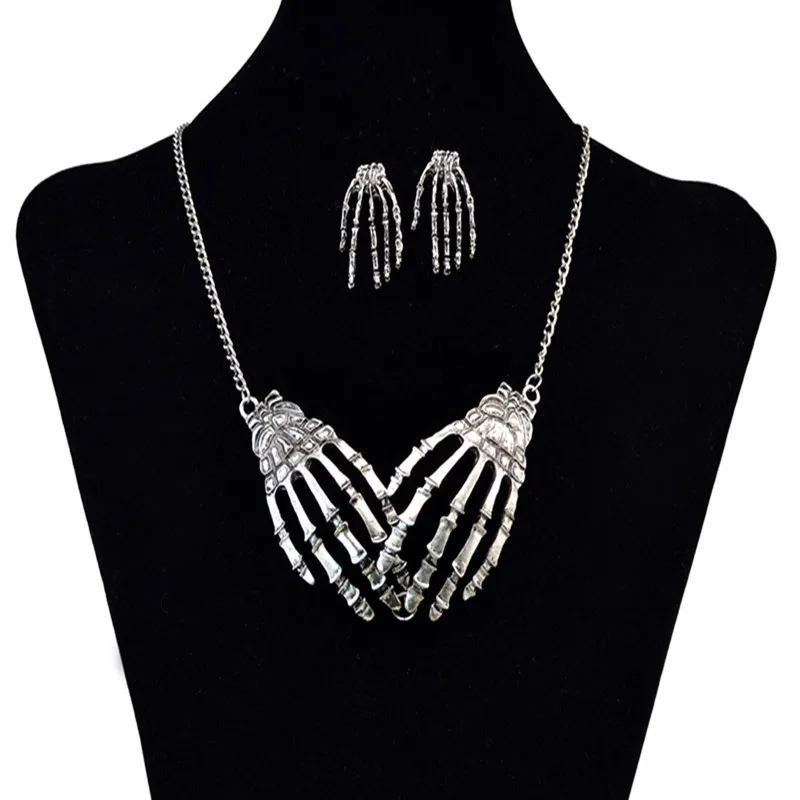  Shangjie OEM joyas Halloween 2021 New Arrival Fashion Ghost Claw Jewelry Set for Women Hyperbole