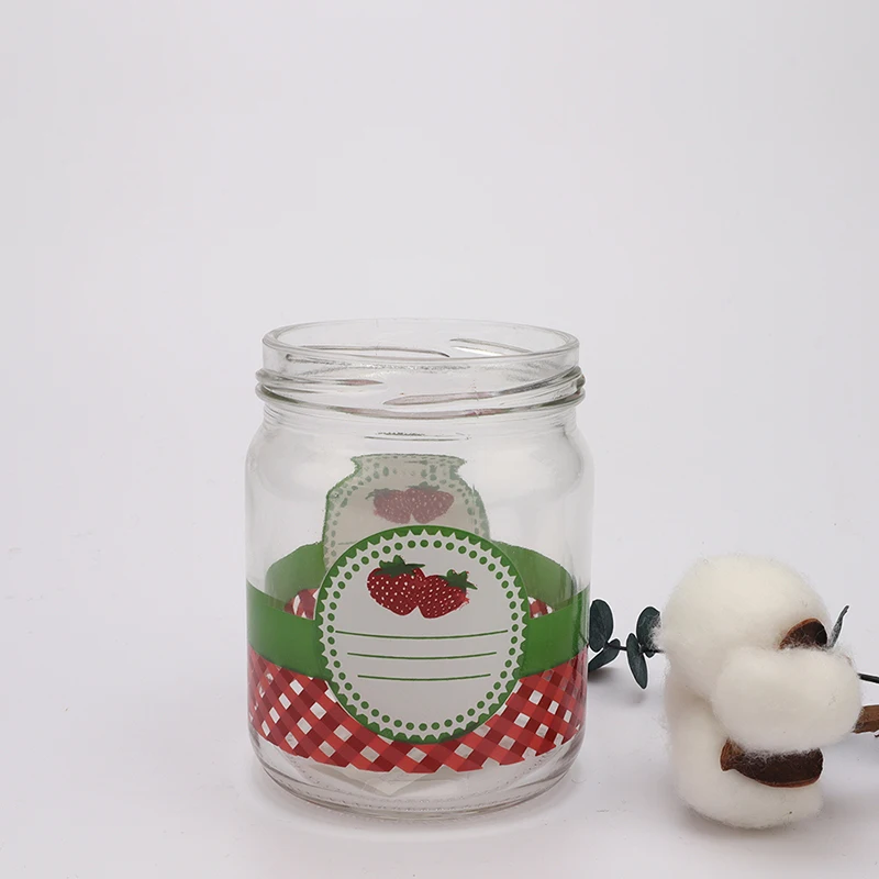 
New Customized Round Shape Multifunctional Glass Jam Jar for Food Storage 