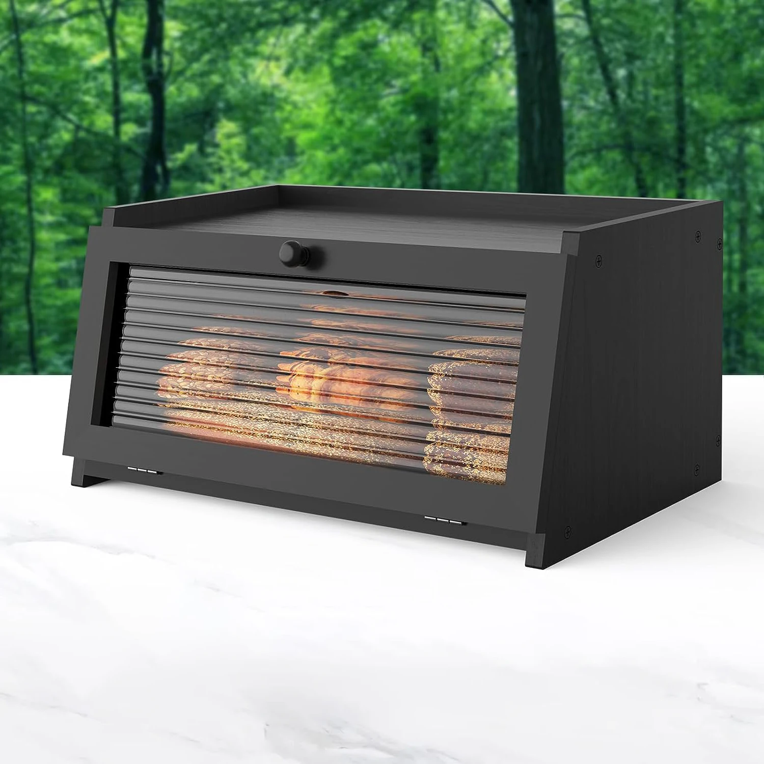 Бамбуковые хлебные ящики для кухни хранения продуктов большая емкость хлебопечка