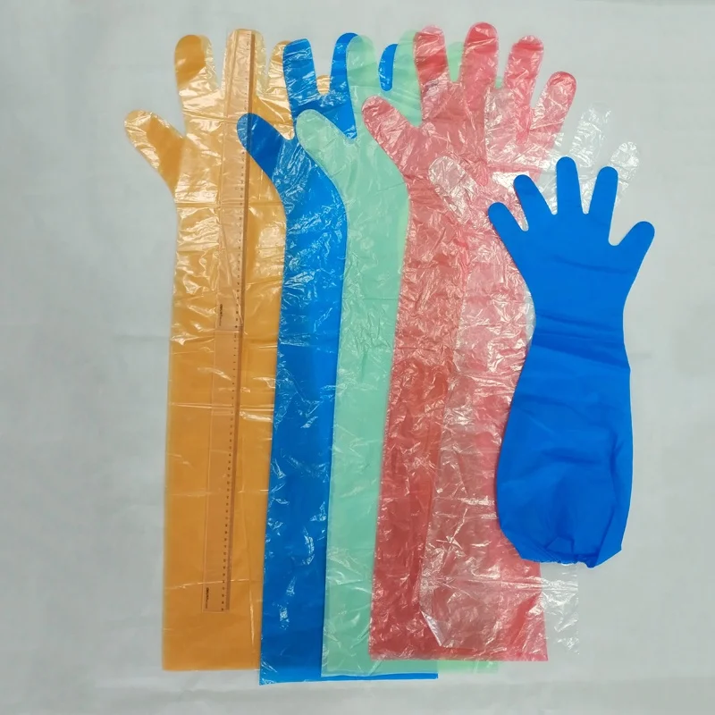 Mainly used in animal artificial insemination soft and smooth Long disposable Veterinary Hand Gloves For Animals and Cleaning
