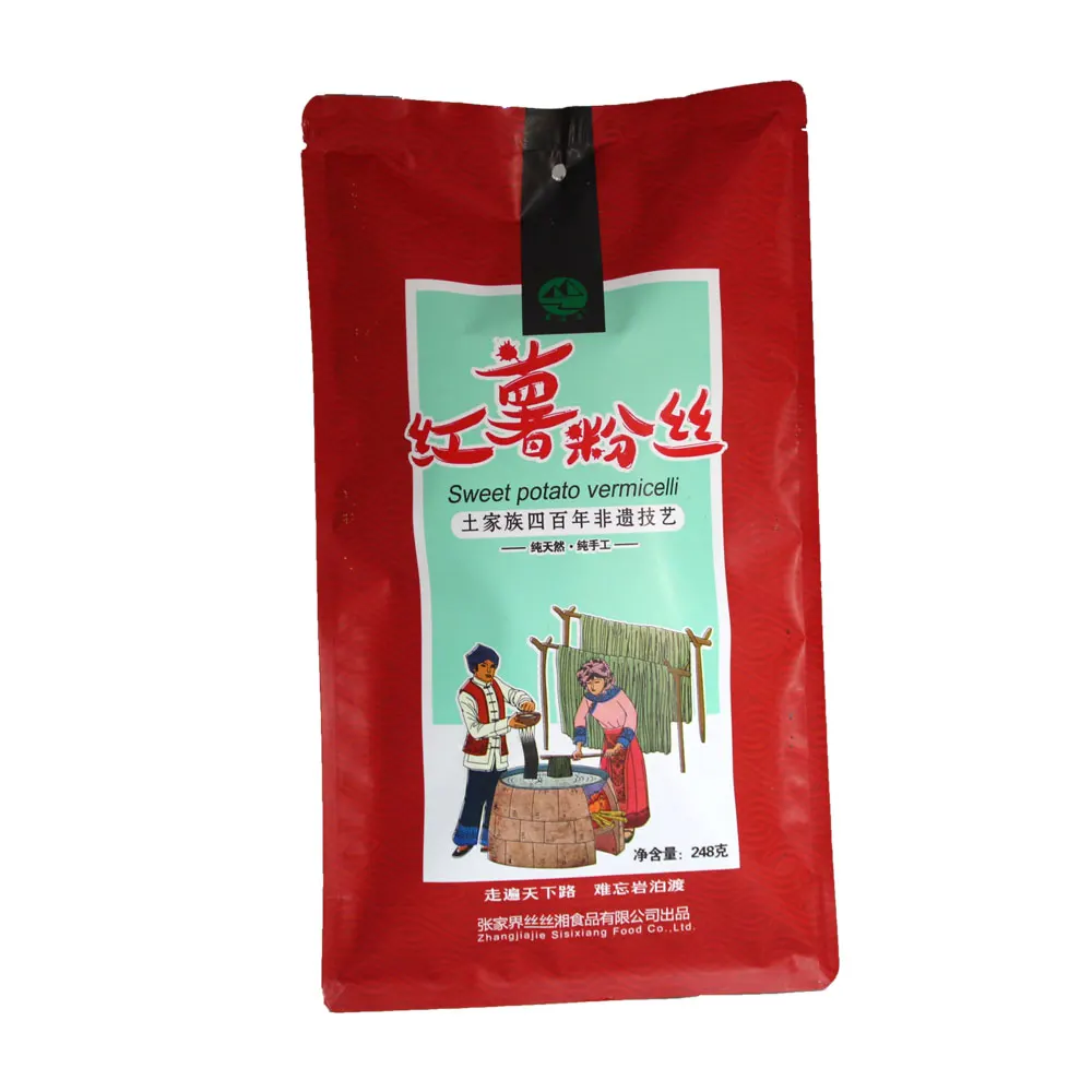Оптовая продажа, Китайская традиционная зеленая Органическая вермишель-Лапша для сладкого картофеля ручной работы, 248 г в пакете
