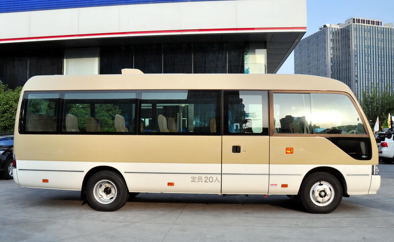Customized Used Toyota Coaster 26 Seater Mini Bus Gasoline Left Hand Drive Rhd Toyota Coaster Buses for Sale