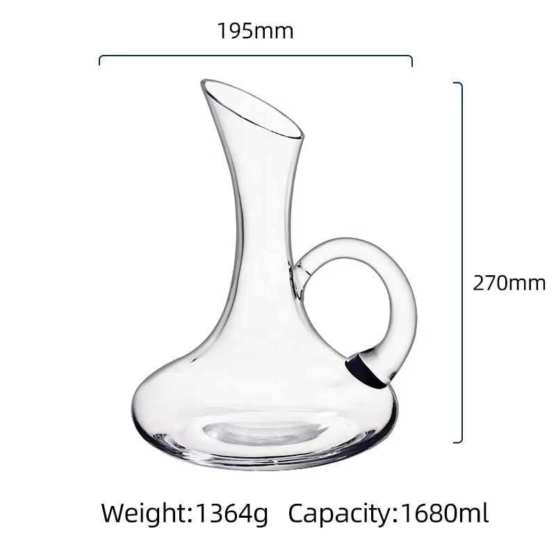 Elegant Lead-Free Crystal Glass Wine Dispenser Decanter with Modern Candle Holder Quality Transparent round Bottle for Parties