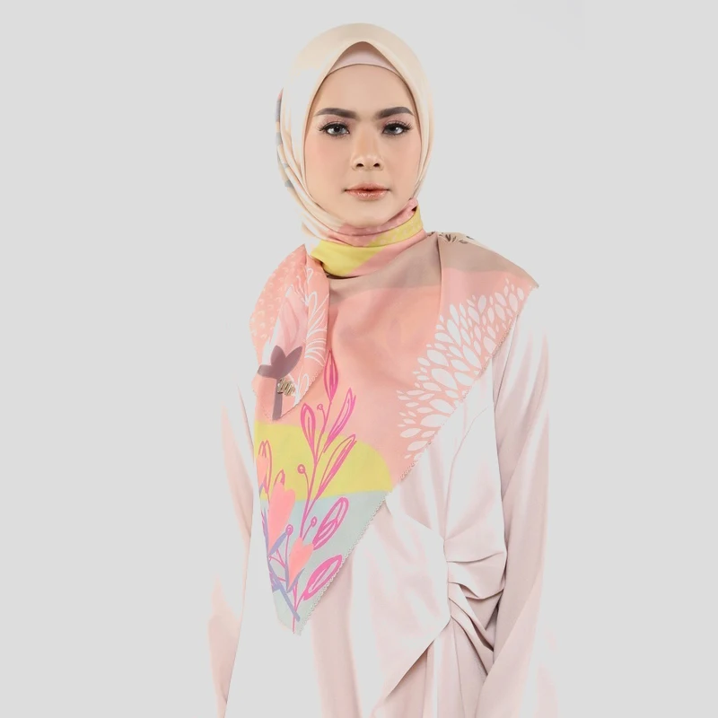 Custom Wholesale Fashion Islam Malaysia Muslim Women Hijab Chiffon Scarf Plain Solid Color Hijabs Shawls