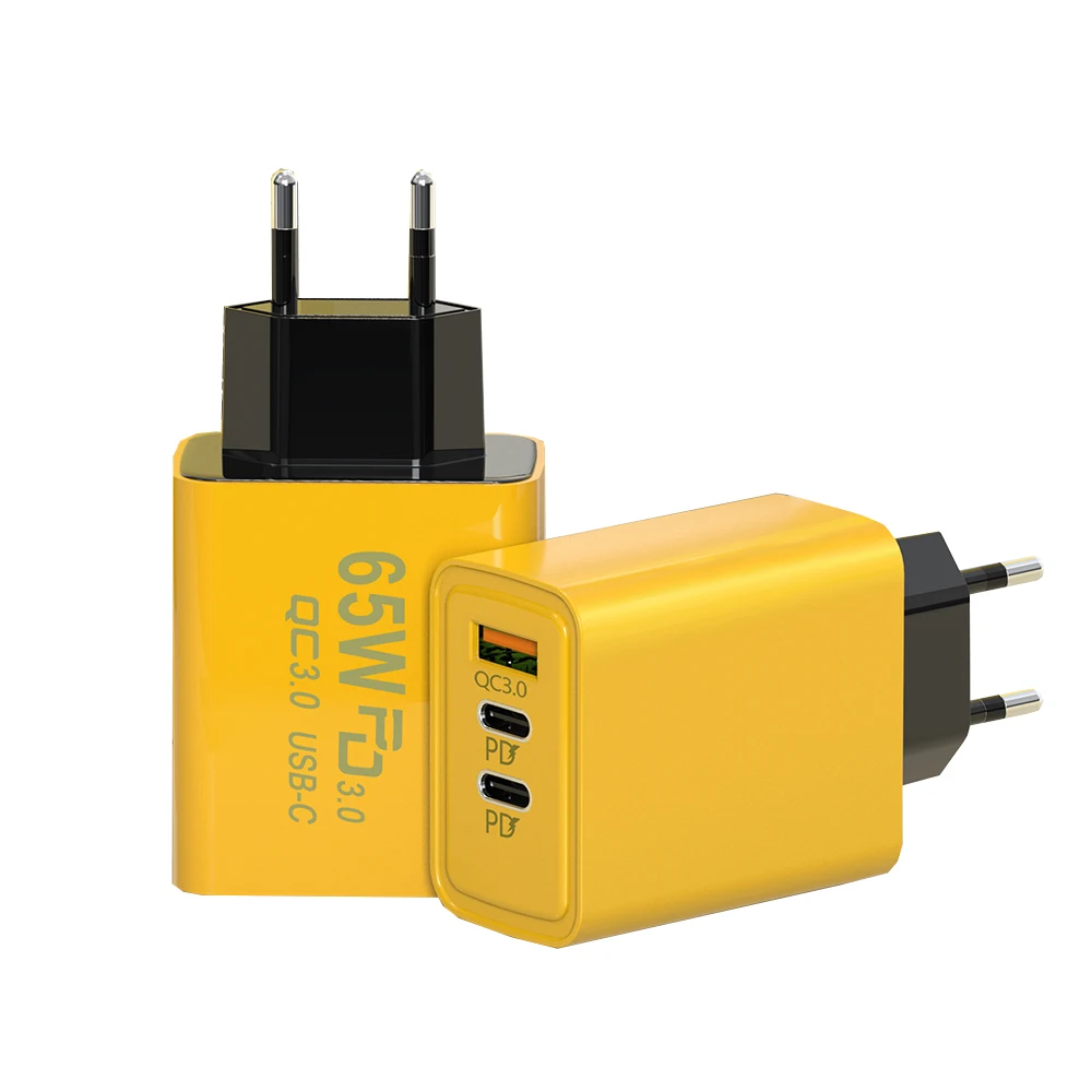 Universal PD 65w USB Type C Power Adapter Brick EU US Plug Fast Charging Cube Block USB Cell Phone Charger