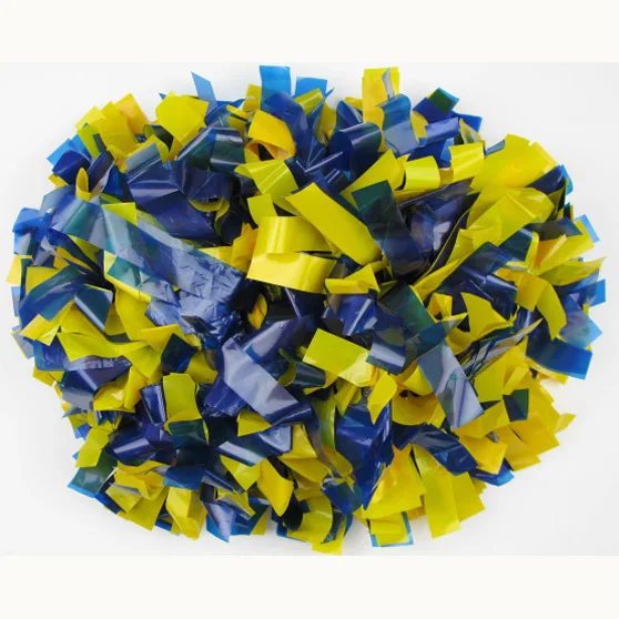
New Cheerleading wet look pom poms for cheerleaders with factory price and good quality 