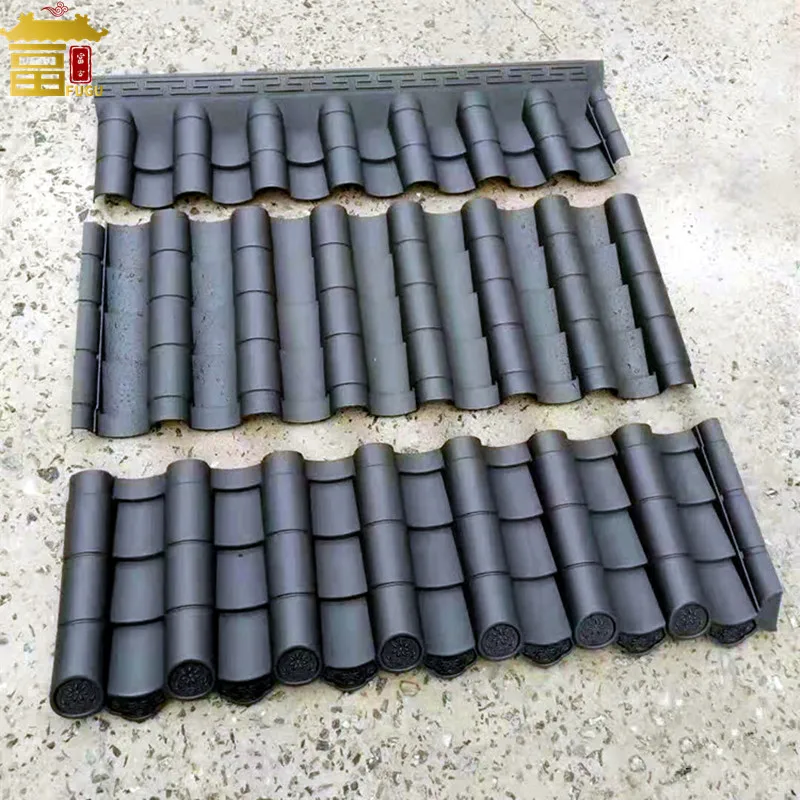 Китайский стиль HDPE смола пластик ПВХ искусственная антикварная черепица разных