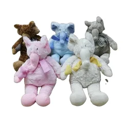 INS Super soft comfortable 5color sitting Elephant wearing scarf plush toys