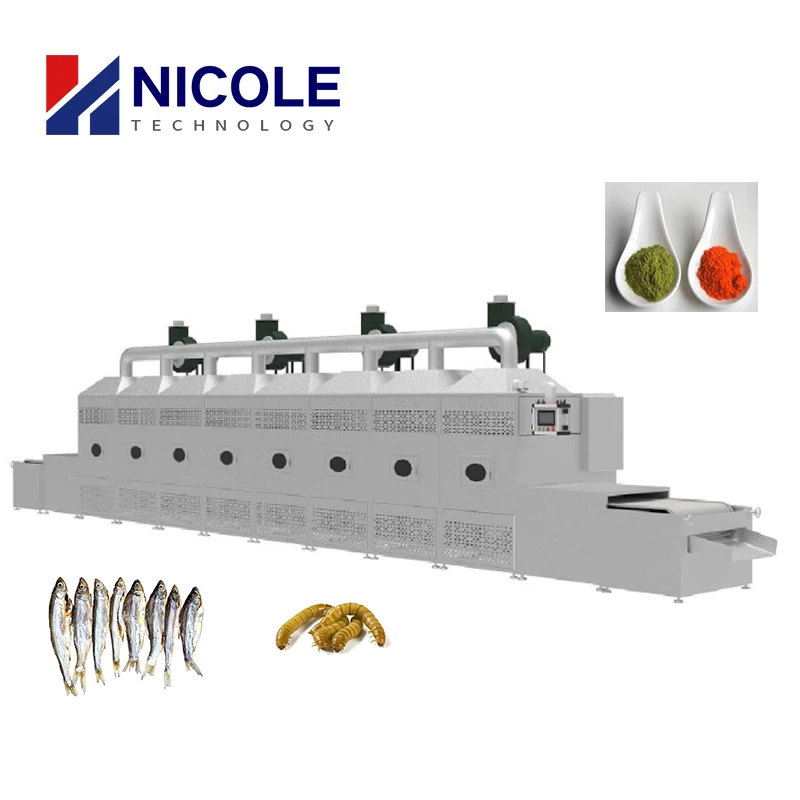High Quality Tunnel Belt Type Stainless Steel Food Herbs Industrial Microwave Dryer