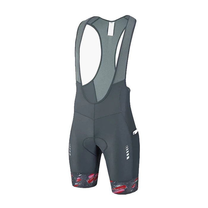 Breathable mesh back custom hem print biker shorts cycling bib tights shockproof 3D foam padded cycling bib shorts