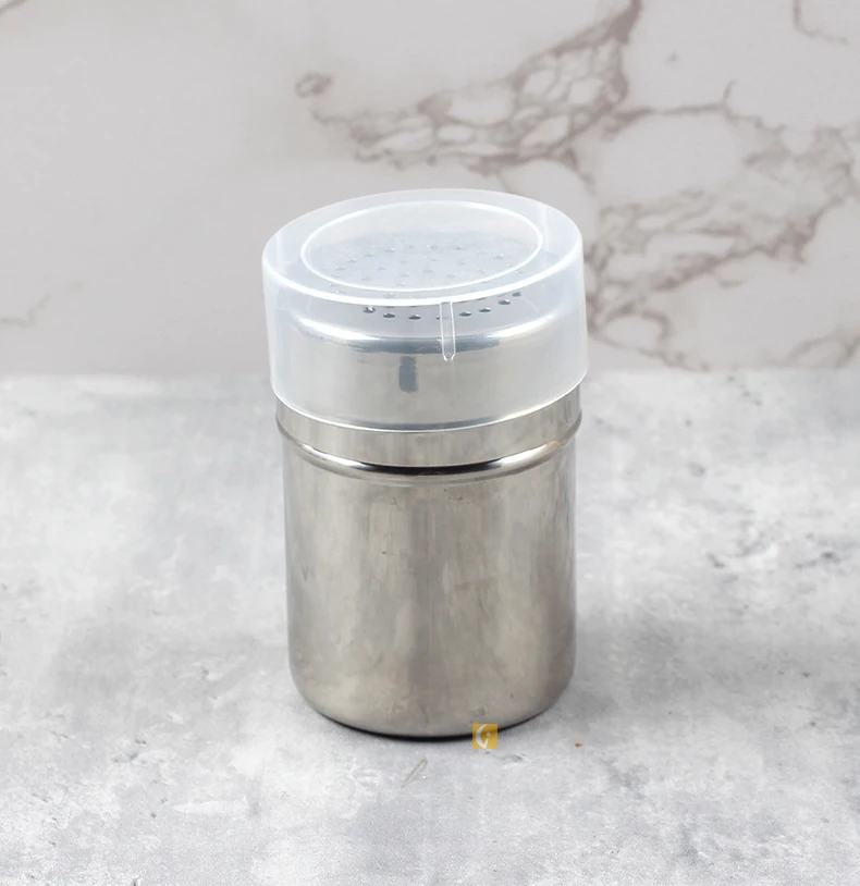 Wholesale 304 Stainless Steel Use separately Seasoning Jar Sugar Salt Jar Pepper Shaker with plastic lid