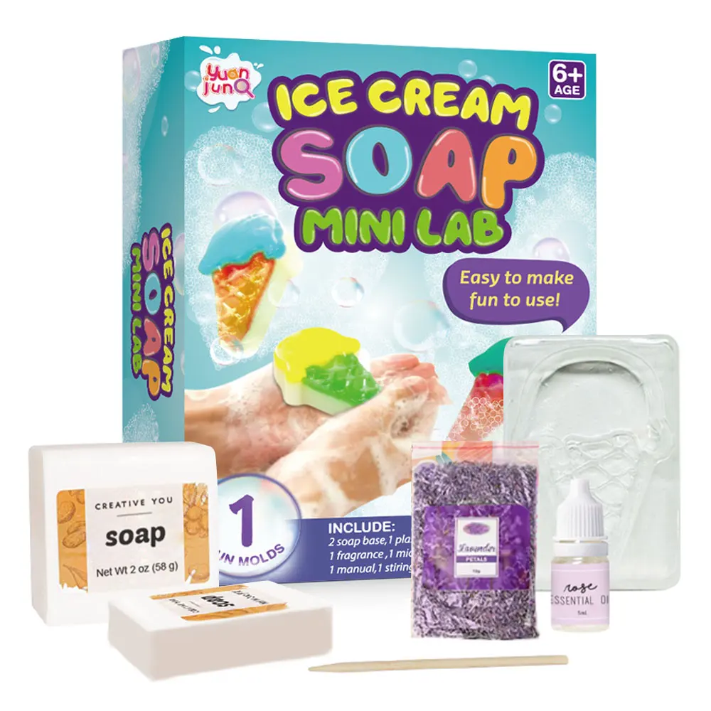 2024 DIY Base Soap Educational Arts And Crafts Supplies Soap Making Ice Cream Kits For Girls And Boys