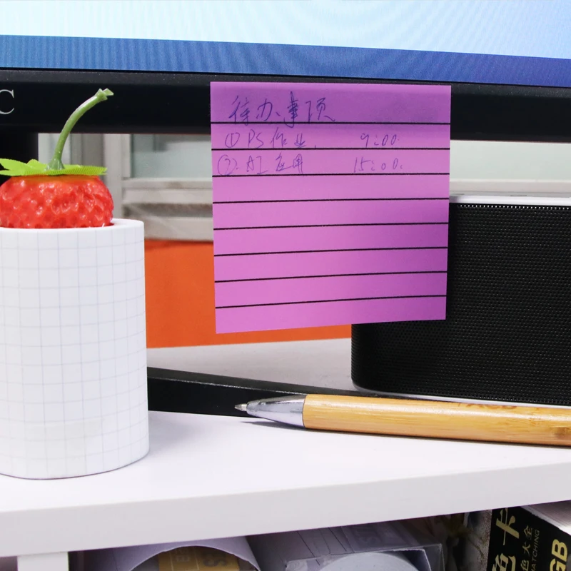 Waterproof Translucent sticky Notes, Creative Sticker Fluorescent Film for Memo, Reading, Study Notes, Office, School