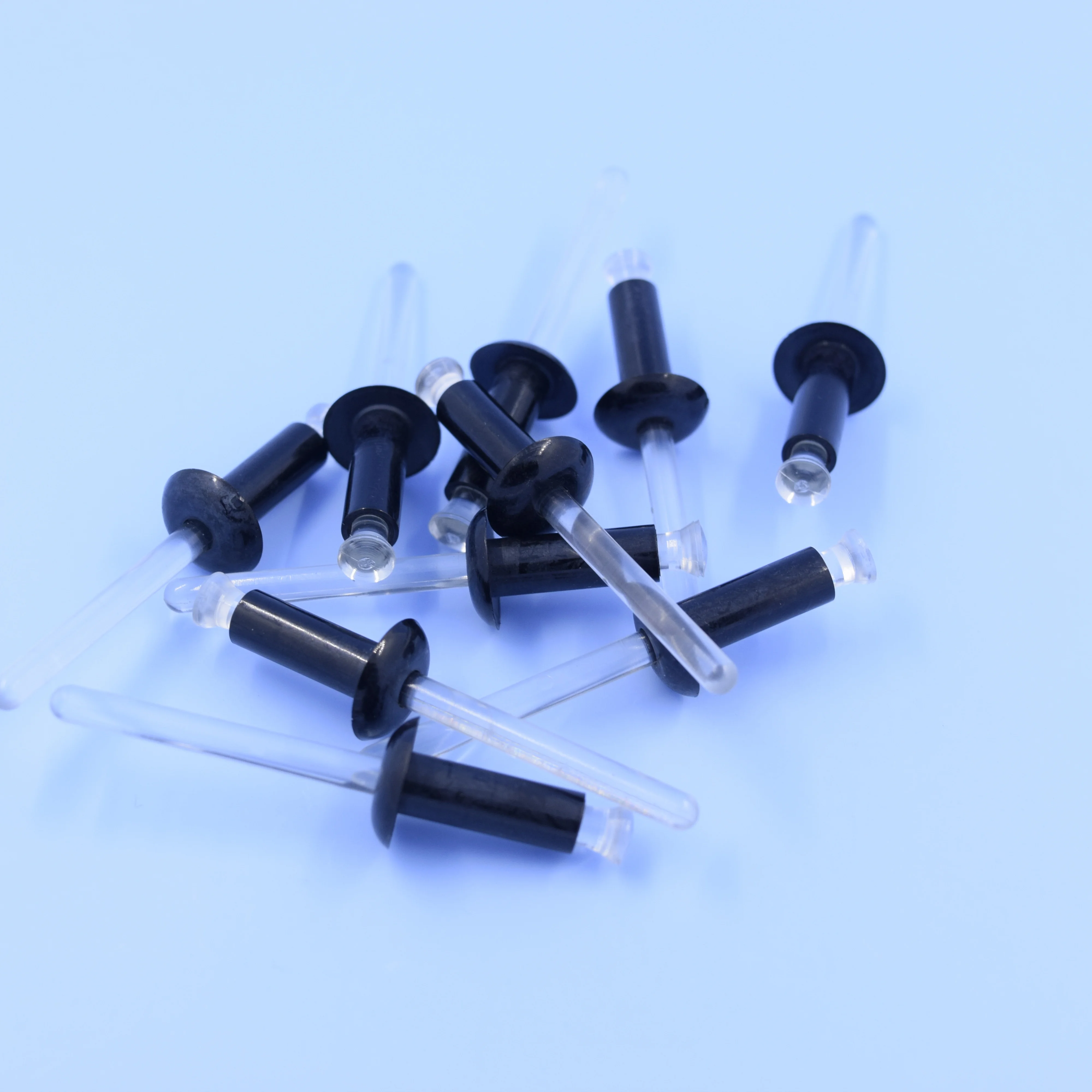 Taichen China Black Clear Nylon Plastic Blind Rivet Mounting Button