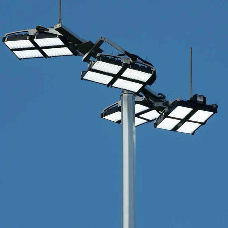 15m-45m High Mast Light Pole with LED Flood Lights for Baseball Court Skiing Field