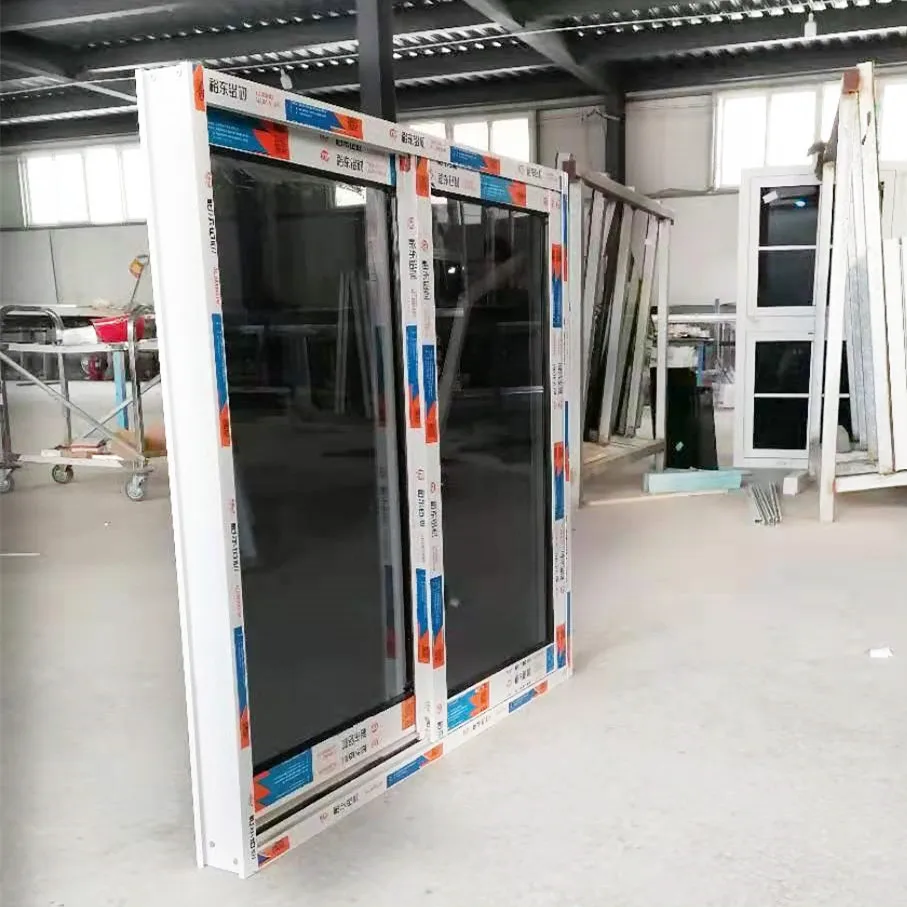 New arrival soundproof bronze color exterior aluminium window with reflective tinted glass