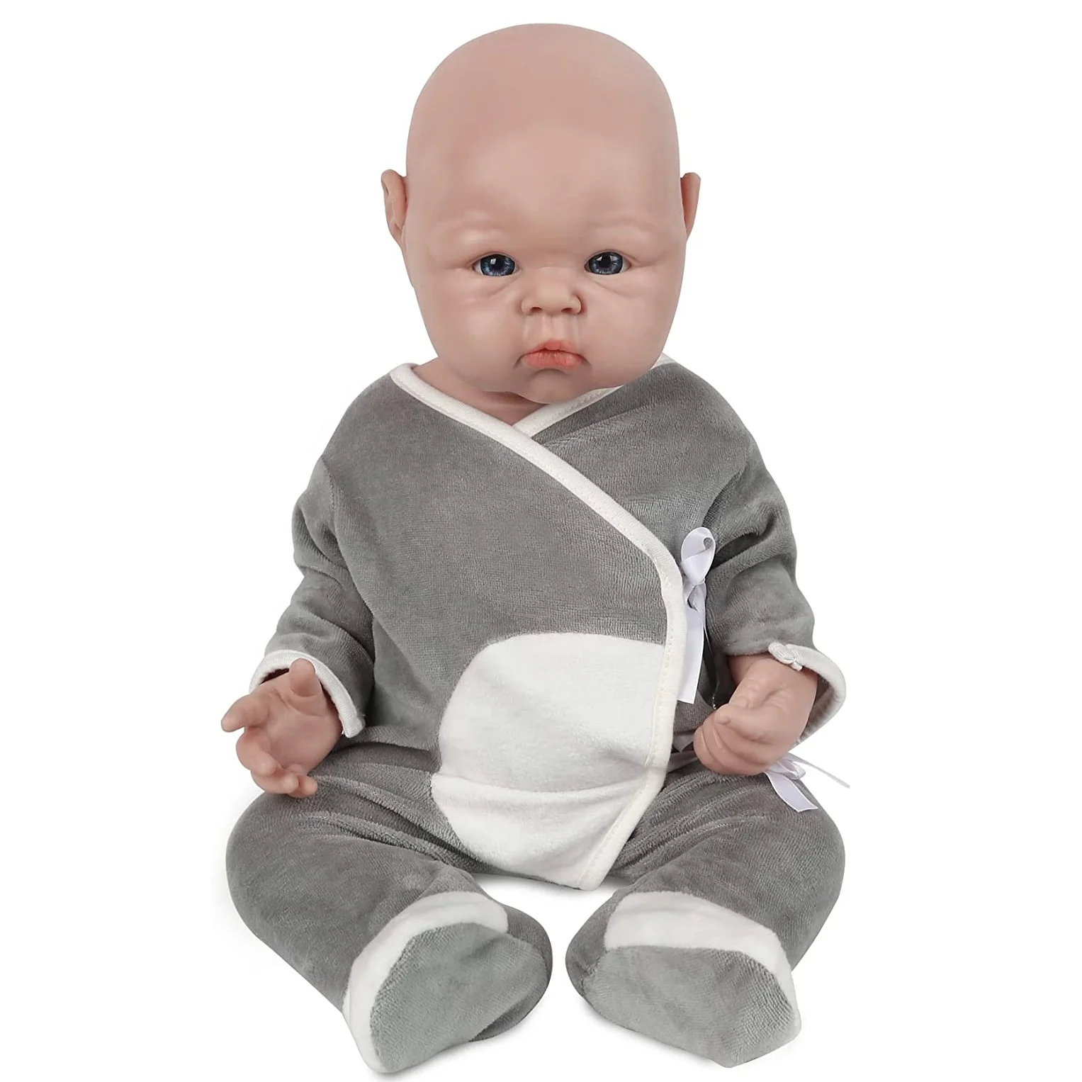19 Inch Realistic Full Body Silicone Baby Doll Good Playmate for Kids
