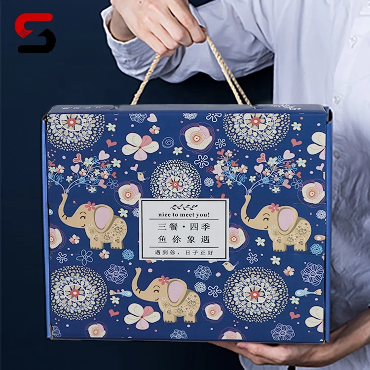 EGRAND White And Blue Decal Ceramic Bowl Stackable Soup Noodle Salad Bowls, Custom logo and Gift Box