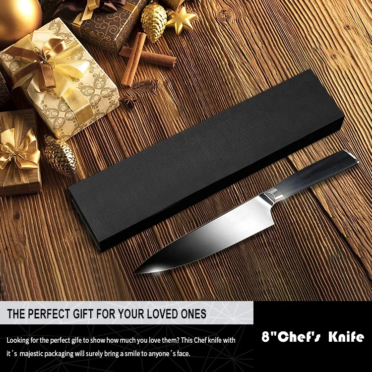 8inch Premium German Stainless Steel Pakka Wood Handle Cleaver Kitchen Chef Knife