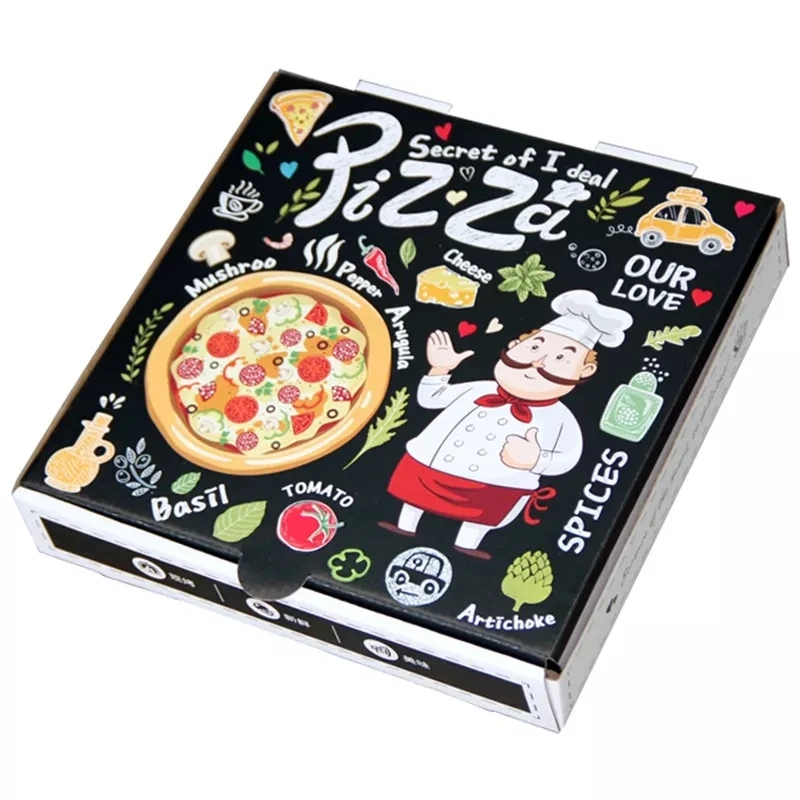 10/ 12/13/15/17/18 inch Custom Pizza Box Brown Corrugated Carton pizza Box Take Away Cheap Box