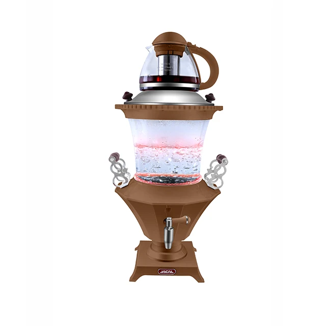 Glass samovar with LED temperature display