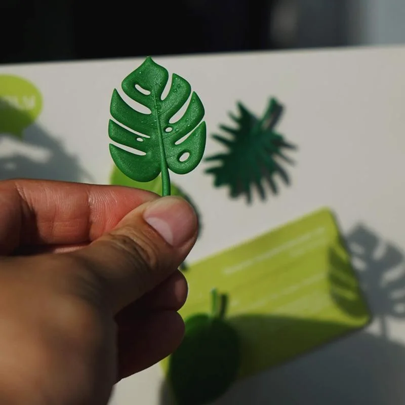 Refrigerator Magnet Green Turtle Leaf Modelling Message Board Magnets 4pcs For Home Furnishing Kitchen Refrigerator Decorate