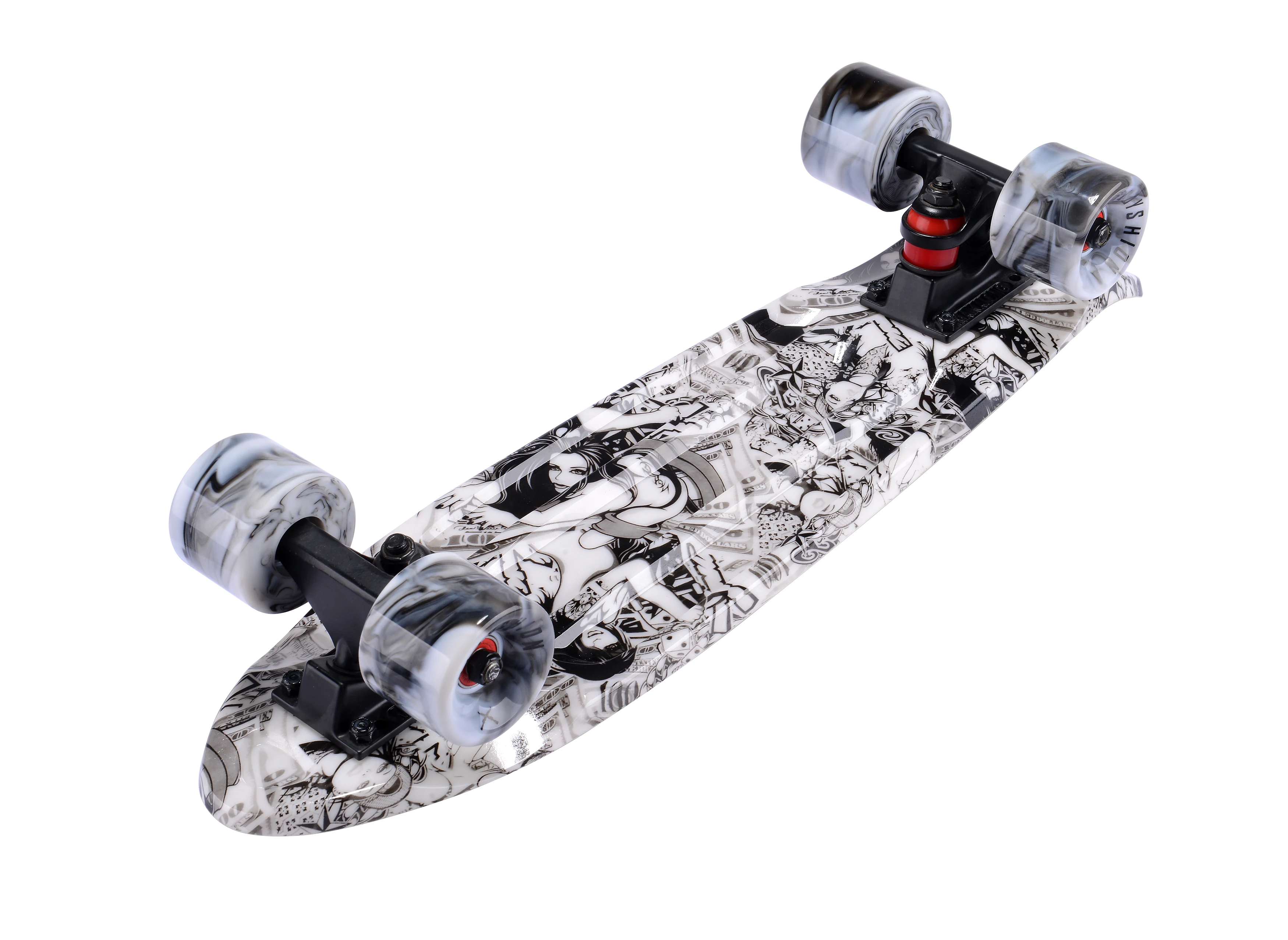 PP fiberglass plastic completed skateboard classic penny board skate board for sale