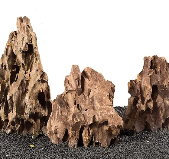 Natural landscaping pine bark stone fish tank natural dragon stone aquarium decoration