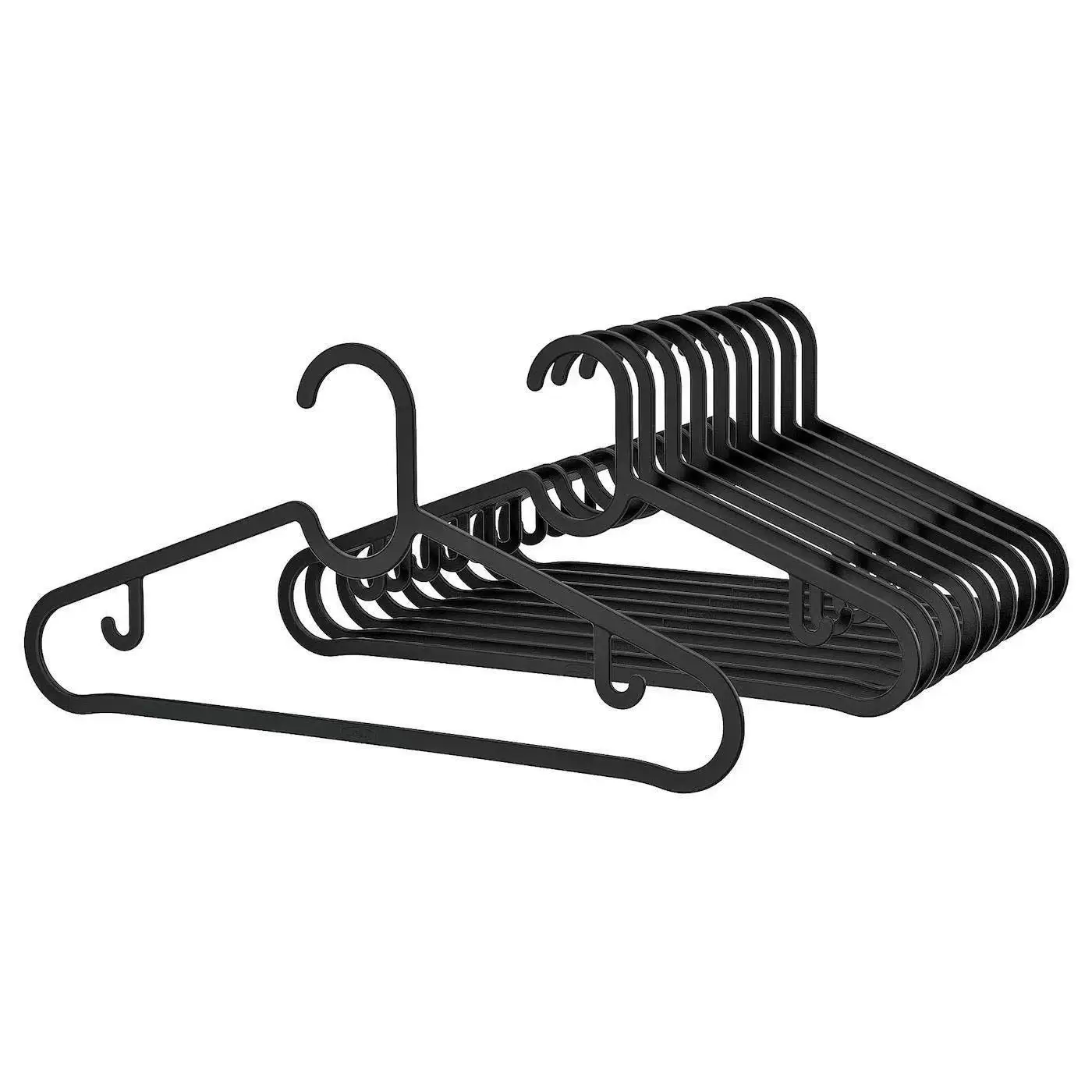 Black and White Plastic Non slip Hanger No Mark Clothes Hanging
