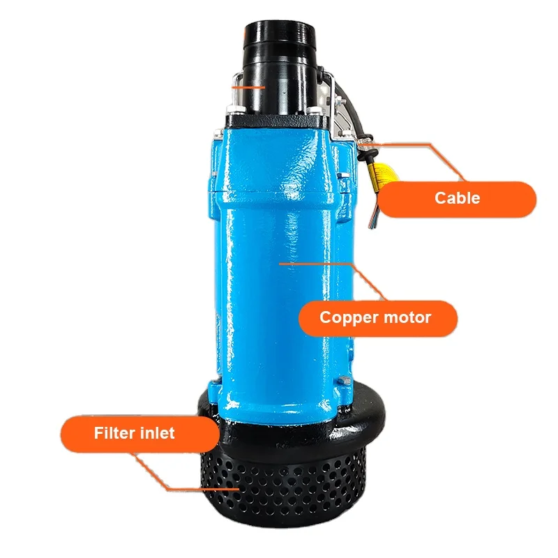 1.5kw KBZ series submersbile slurry mud wet sand electrical dewatering  basement sewage lift pump septic tank effluent pump