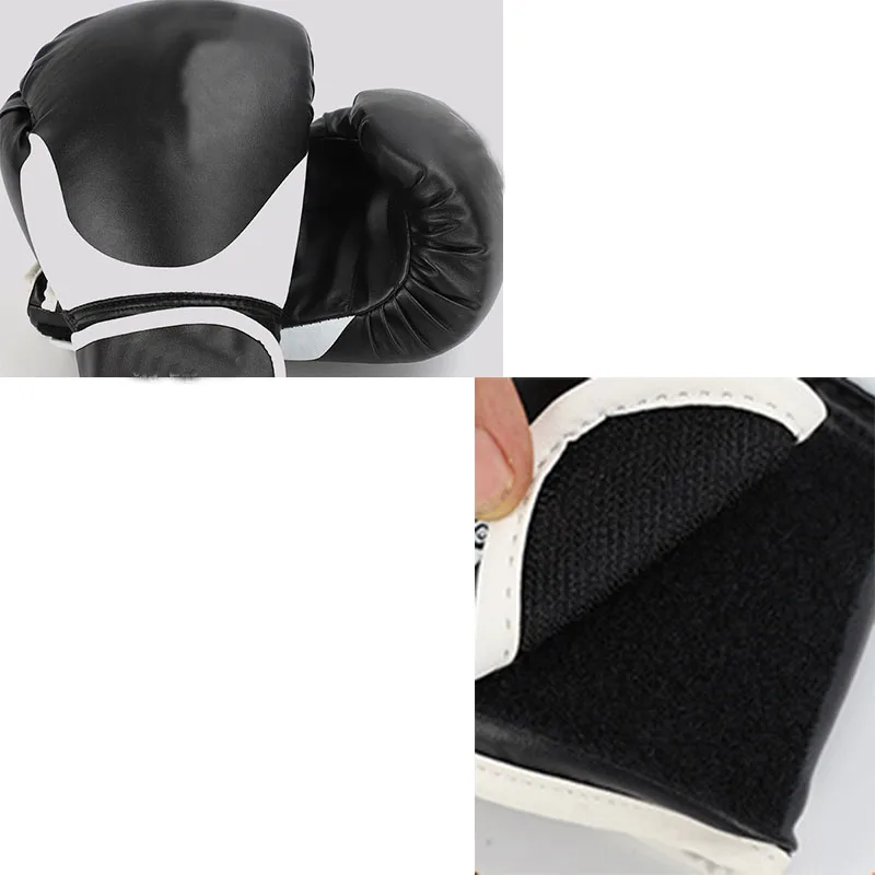 Durable custom logo PU EVA boxing training gloves red black for men or women