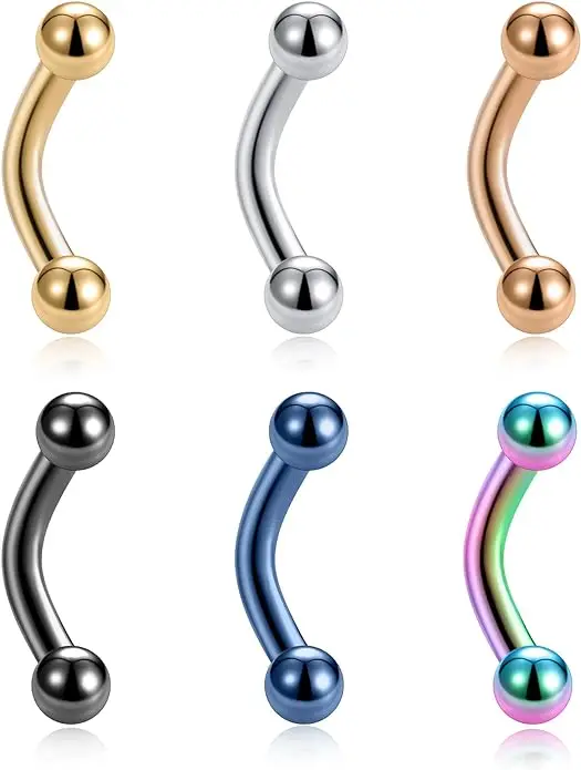 Wholesale Short Bar Tiny hand with Gem ball Stainless Steel Belly Button Rings Navel Rings for Women Body Piercing Jewelry