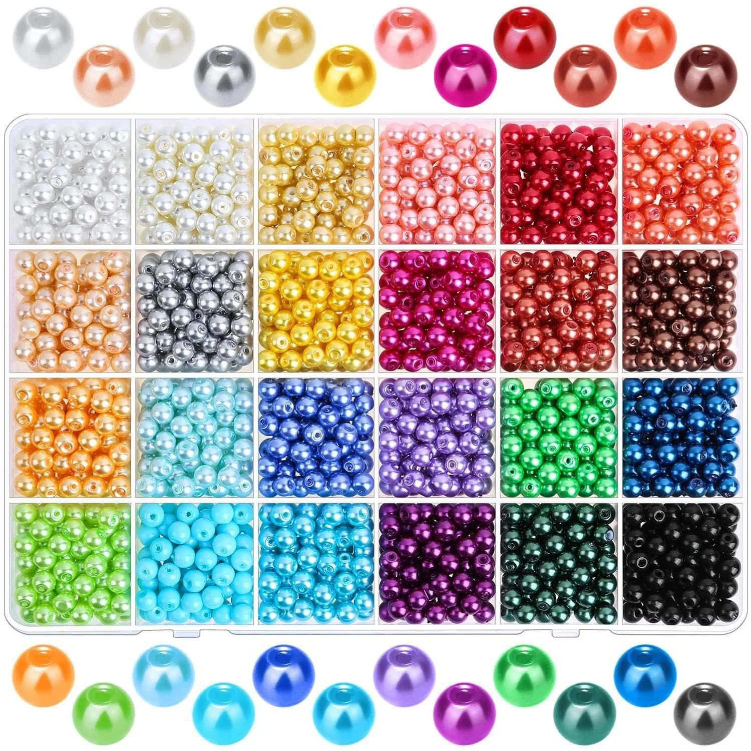 Wholesale DIY ABS Loose Imitation Pearl Beads Box Set For Crafts Jewelry