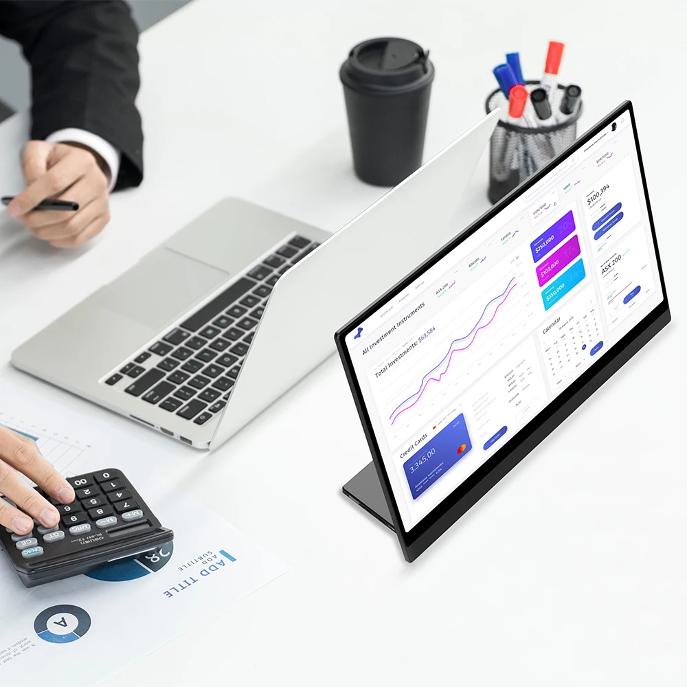 17 3 дюймовый портативный монитор 4k дисплей для ноутбука ПК тройной супер тонкий