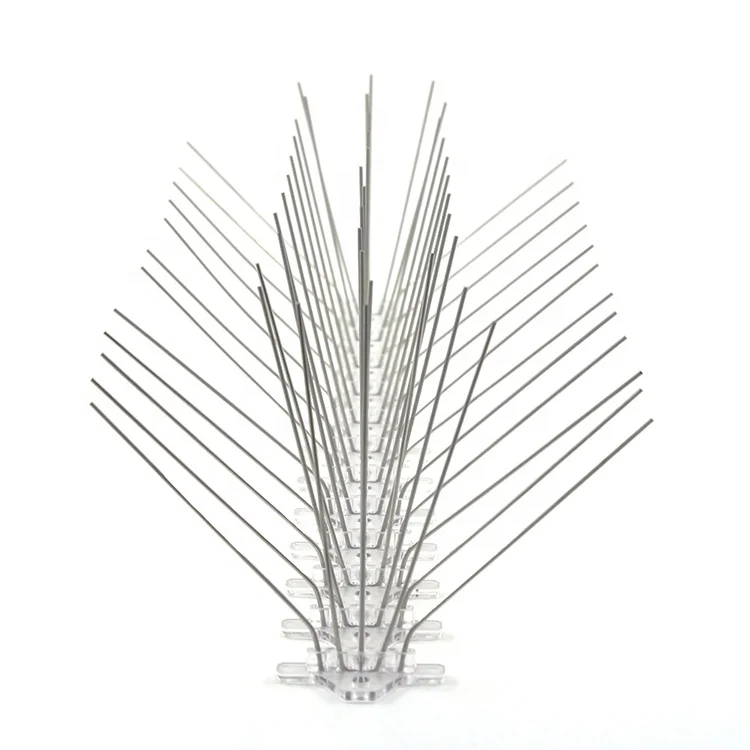 Small Birds Control Deterrent Plastic 32cm length wide base stainless steel 40 Spikes Anti Birds Pigeon spikes